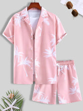 Hawaiian Floral Short Sleeve Shirt + Shorts (2 Piece Outfit)